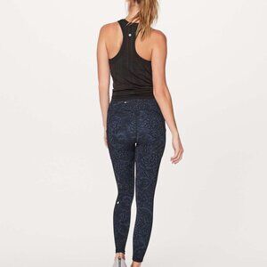 Lululemon Speed Up Leggings Size 2 Floral Blue Black